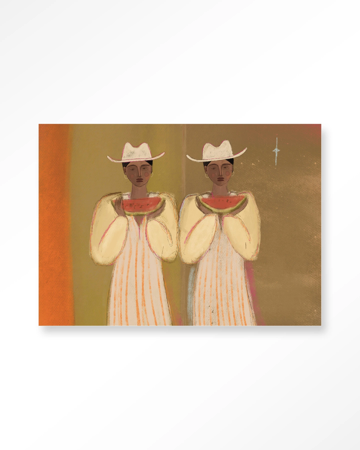STEL ZELF SAMEN - Wanddeco Watermelon Girl STEL ZELF SAMEN - Wanddeco Watermelon Girl