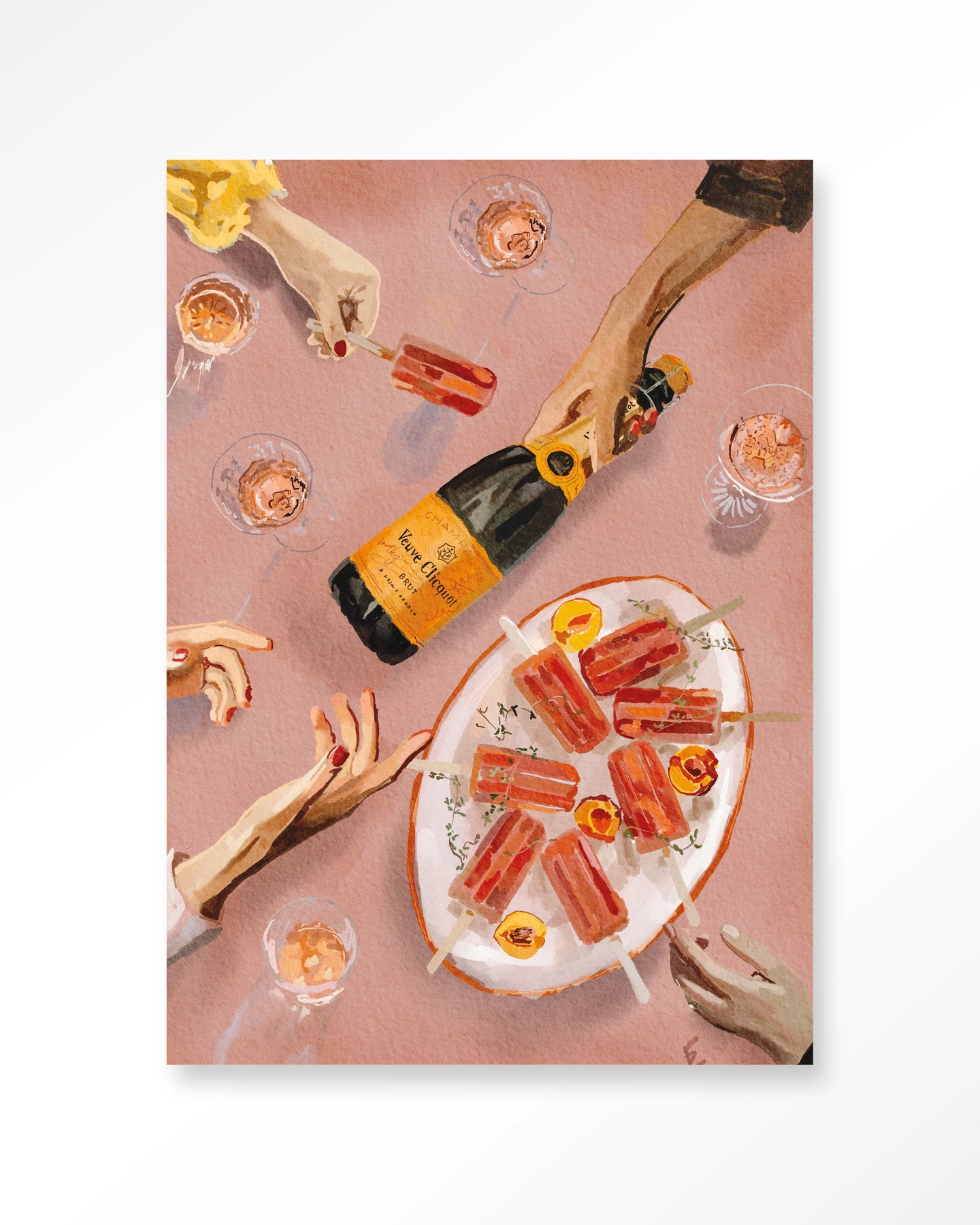 STEL ZELF SAMEN - Wanddeco Champagne And Icecreams STEL ZELF SAMEN - Wanddeco Champagne And Icecreams