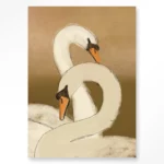 STEL ZELF SAMEN - Wanddeco Swan Lake Green