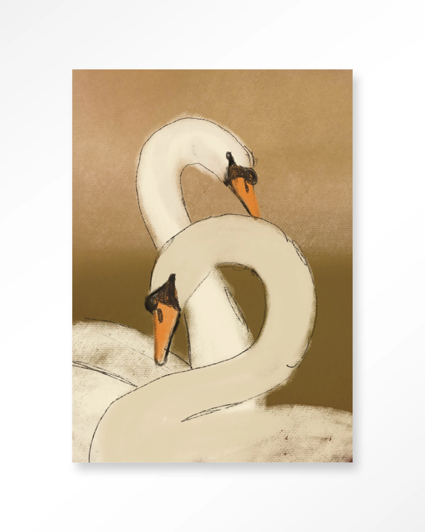 STEL ZELF SAMEN - Wanddeco Swan Lake Green STEL ZELF SAMEN - Wanddeco Swan Lake Green