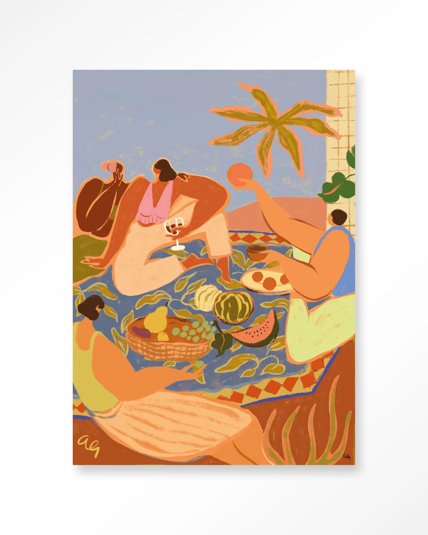 25345-summer-picnic STEL ZELF SAMEN - Wanddeco Summer Picnic - Afbeelding 1
