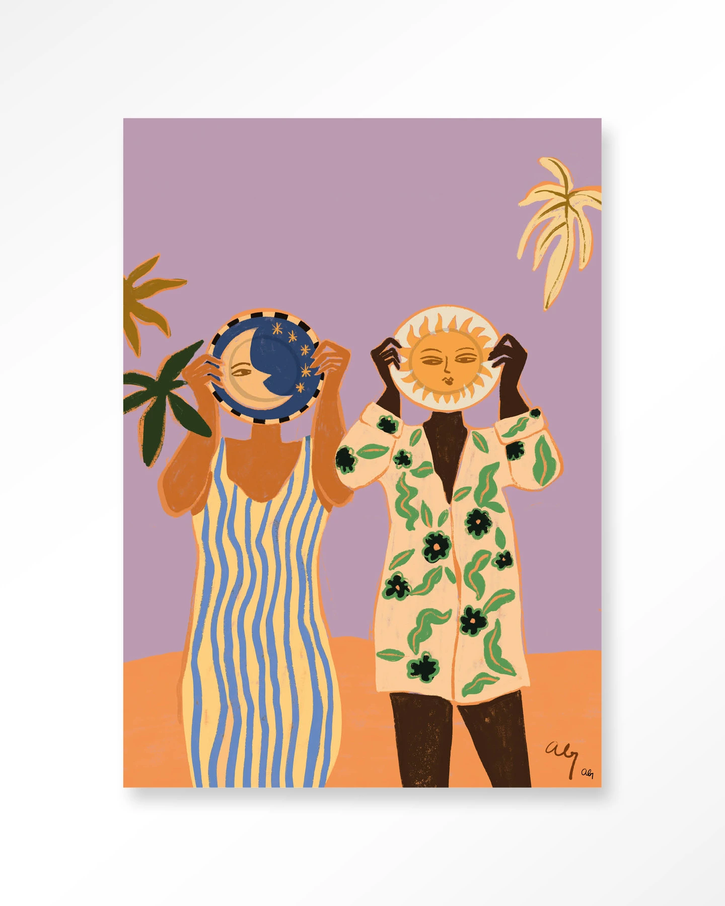 STEL ZELF SAMEN - Wanddeco Sun & Moon STEL ZELF SAMEN - Wanddeco Sun & Moon