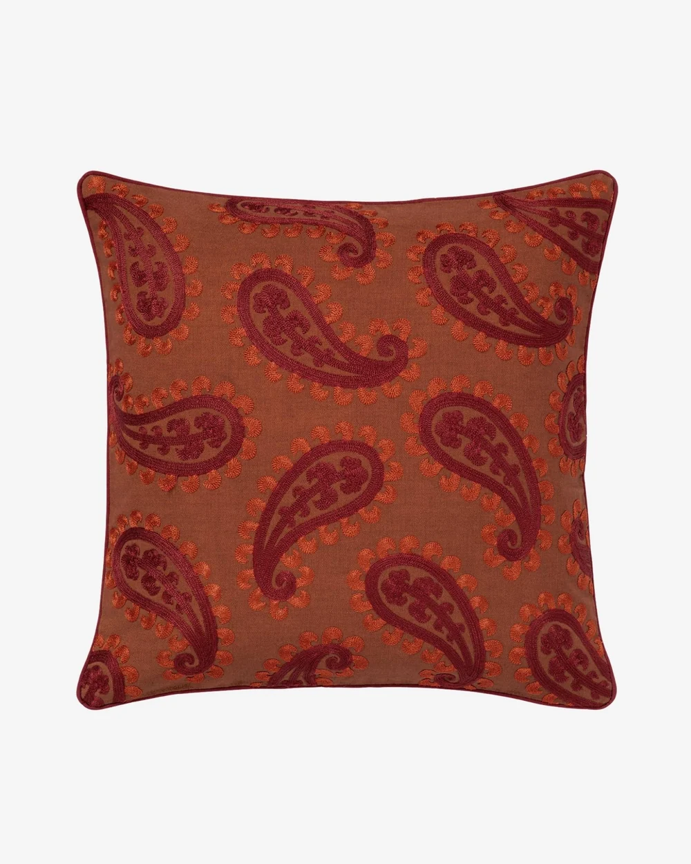 palais-cushion-siena-bloom-orange-brown-45x45cm Kussen Siena Bloem Spice & Koraal - Afbeelding 1