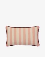 Dubbelzijdig kussen Audrey Burgundy & Salie - Afbeelding 2