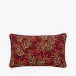 Dubbelzijdig kussen Audrey Burgundy & Salie