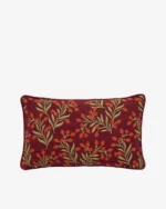 Dubbelzijdig kussen Audrey Burgundy & Salie