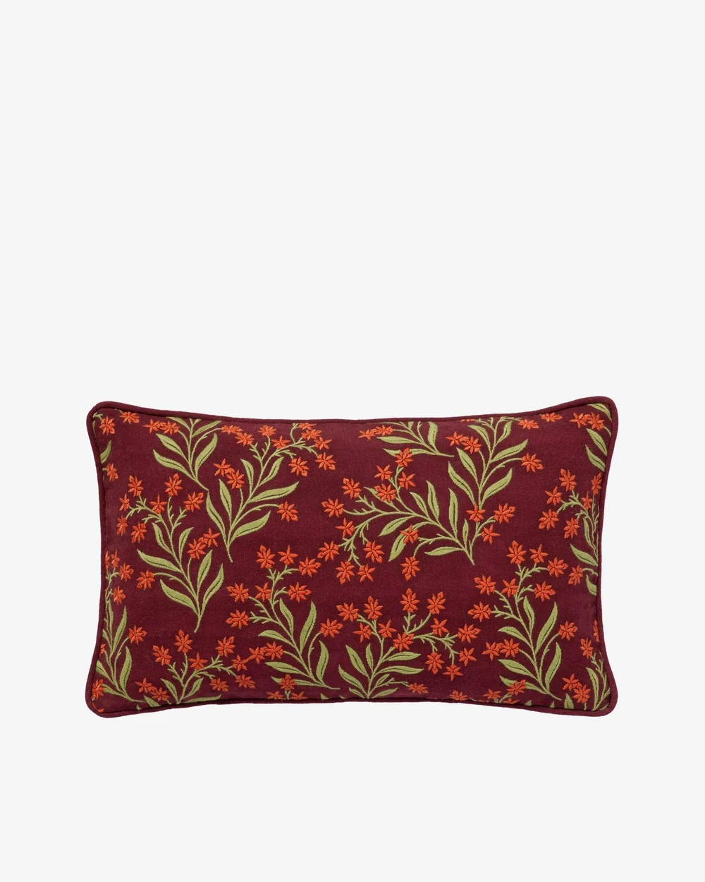 palais-double-sided-cushion-audrey-burgundy-green-front Dubbelzijdig kussen Audrey Burgundy & Salie - Afbeelding 1