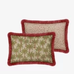 Double sided cushion Laura Olive & Spice x Maya Rose & Ecru
