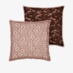 Double sided cushion Mako Rose & Ecru x Yin Chocolate & Rose