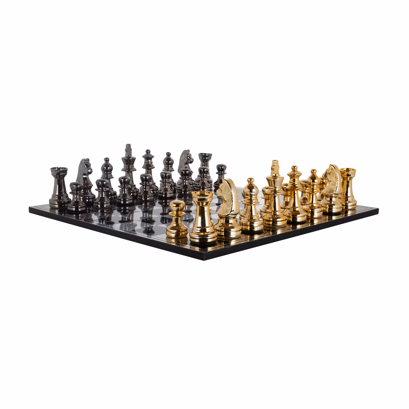 schaakbord Richmond Decorative game Saray black/gold chessboard - 211064 - Afbeelding 1