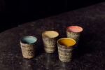 70s ceramics: Coffee Mugs Brew variation, set of 4 - Afbeelding 2