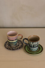 70s ceramics: Espresso mugs, Softness (set of 4) - Afbeelding 2
