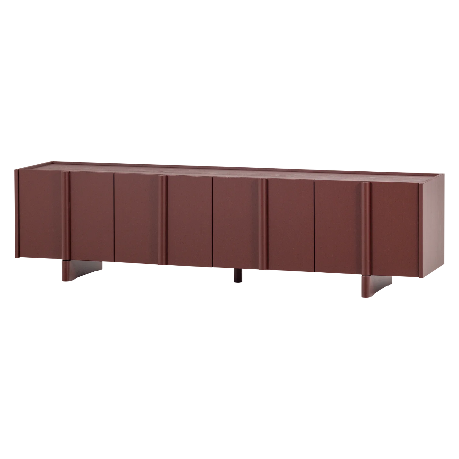 Tv meubel BASU 200 CM GRENEN BORDEAUXROOD - Afbeelding 1