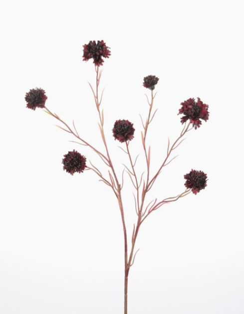 Cornflower Kunsttak Cornflower Spray 89cm Bordeaux - Afbeelding 1