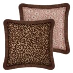 Dubbelzijdig kussen Maya Chocolade & Raffia x Mako Roze & Ecru